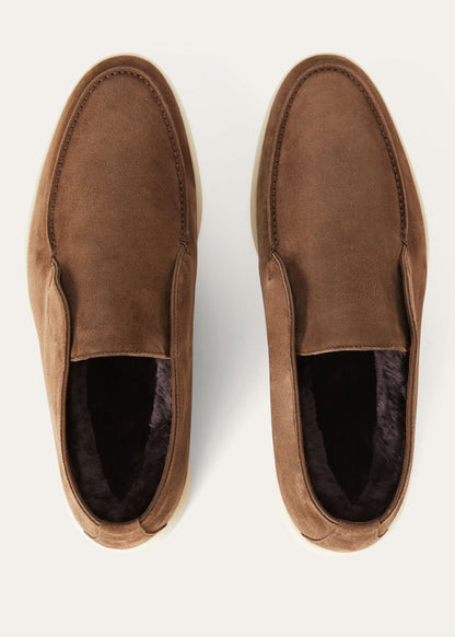 Open Walk ankle boots in suede pine cones