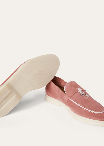 Summer Charms Walk moccasins in red suede