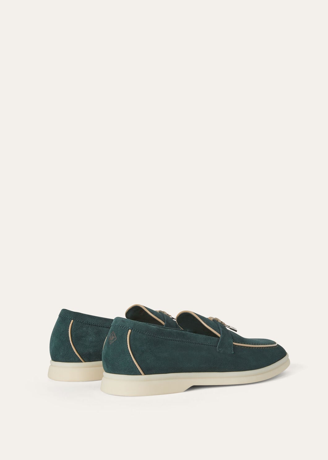 Summer Charms Walk moccasins in emerald black suede