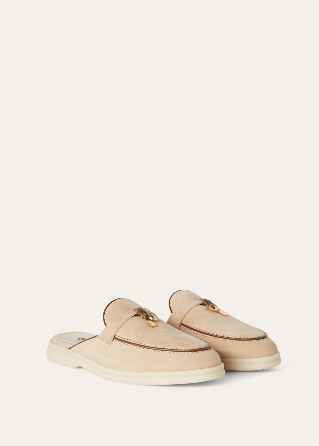 Babouche Charms Walk in camel suede