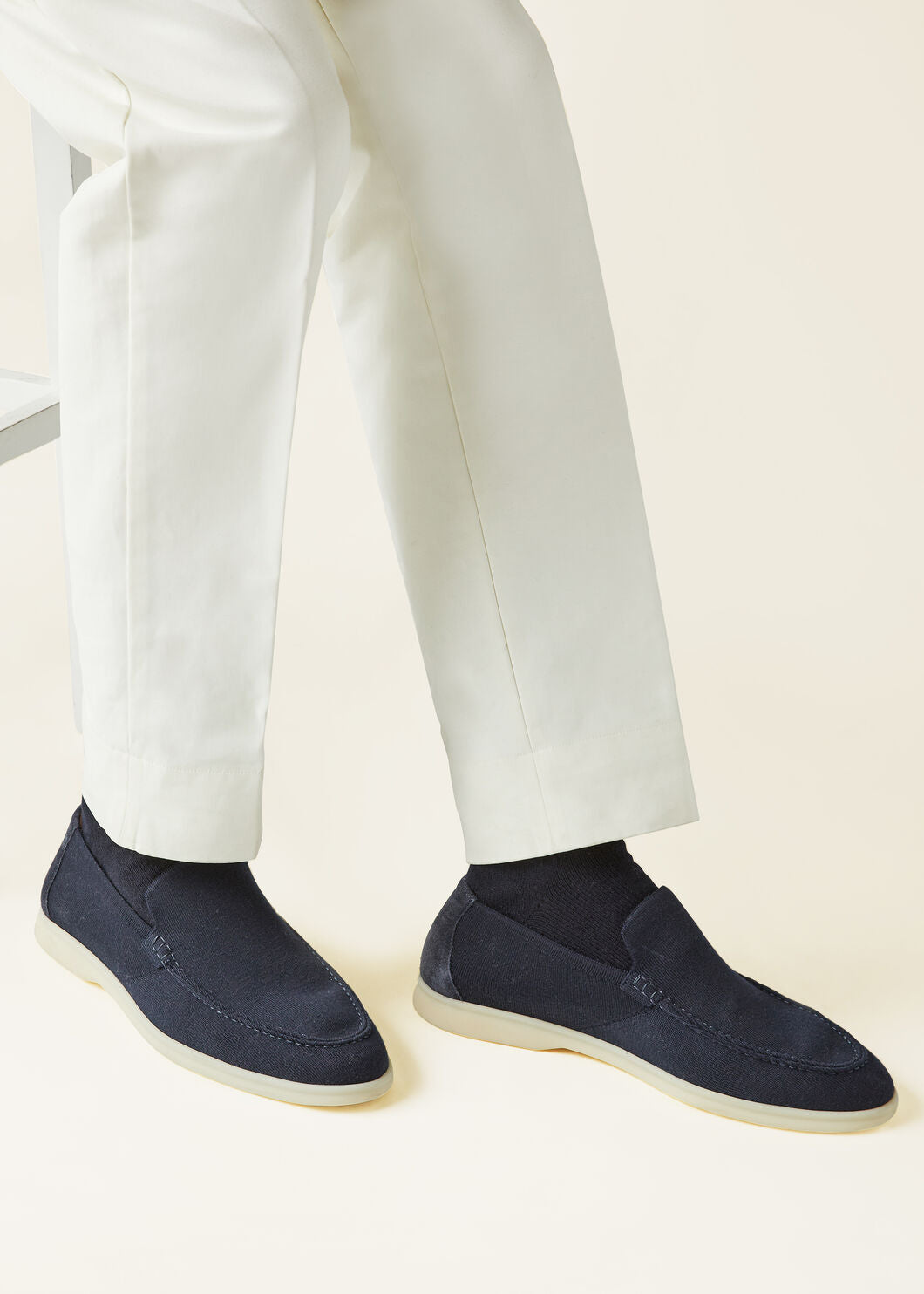 Summer Knitted Walk in Navy Blue Men
