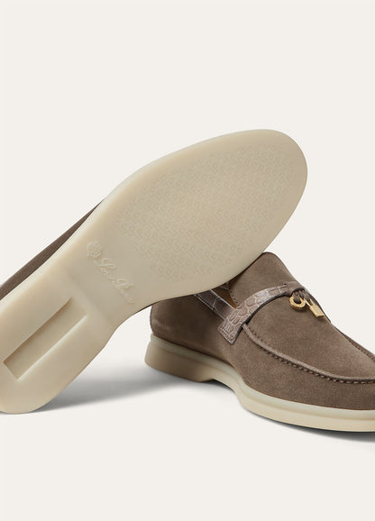 Mokassins Summer Charms Walk aus grauem Wildleder Damen