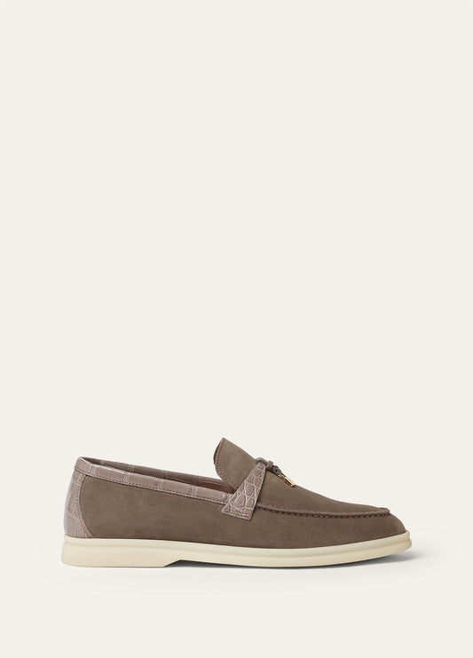 Moccasins Summer Charms Walk in grey suede women