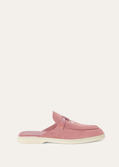 Pink Suede Babouche Charms Walk