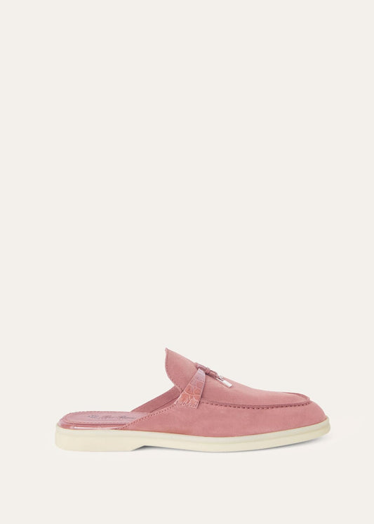 Pink Suede Babouche Charms Walk