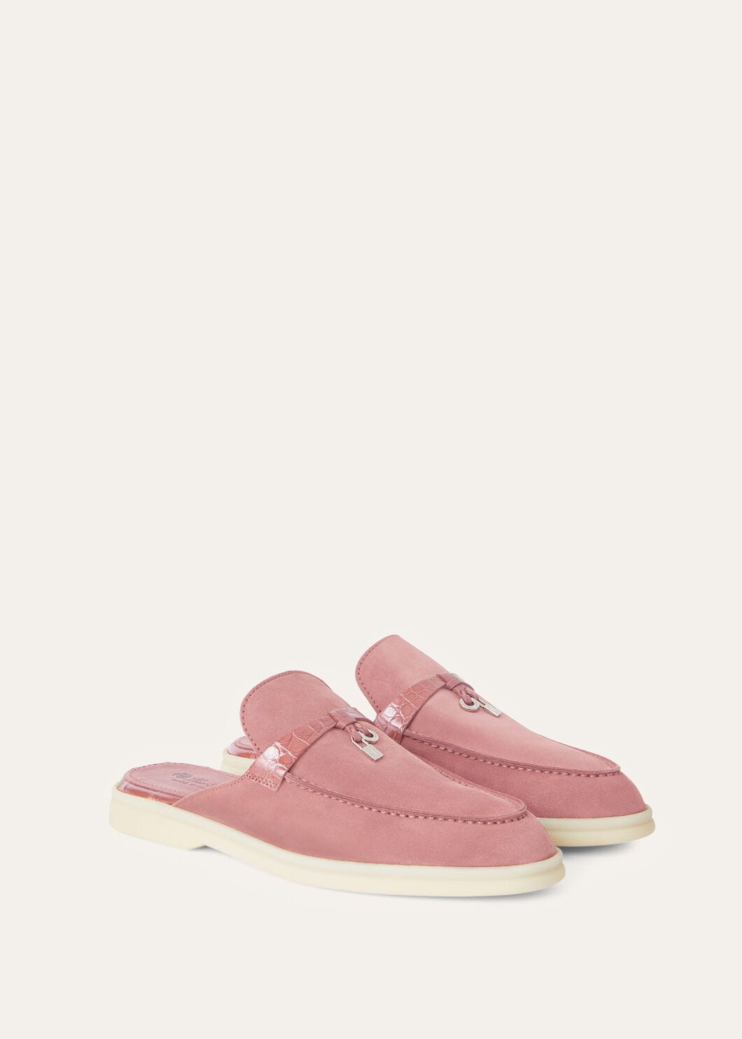 Pink Suede Babouche Charms Walk