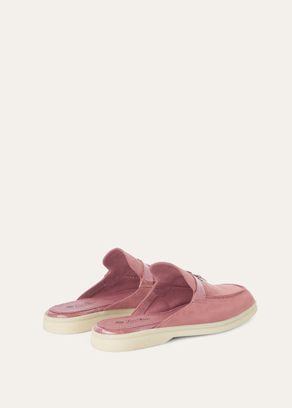 Pink Suede Babouche Charms Walk
