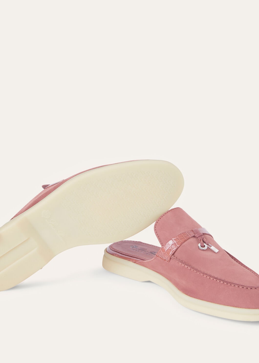 Pink Suede Babouche Charms Walk