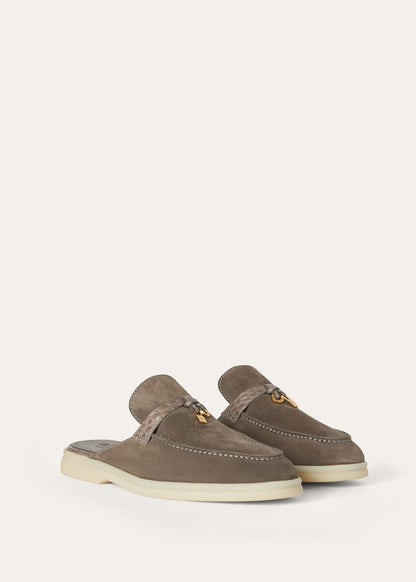 Babouche Charms Walk in grey suede