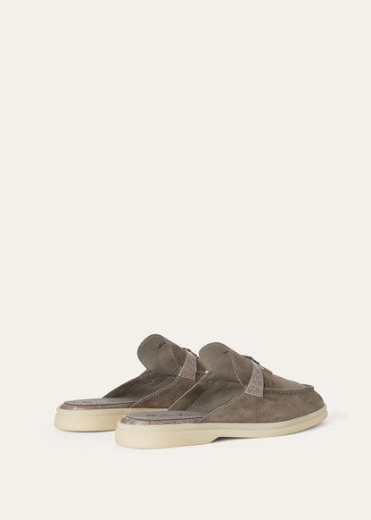 Babouche Charms Walk in grey suede