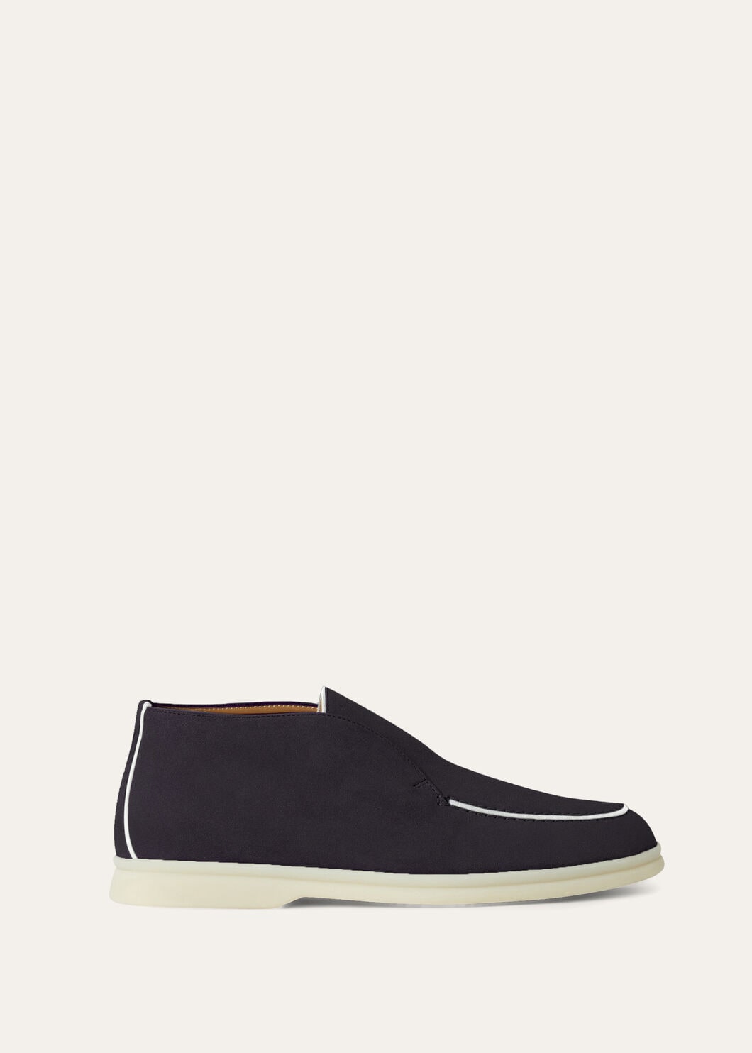 Open Walk ankle boots in suède navy blue