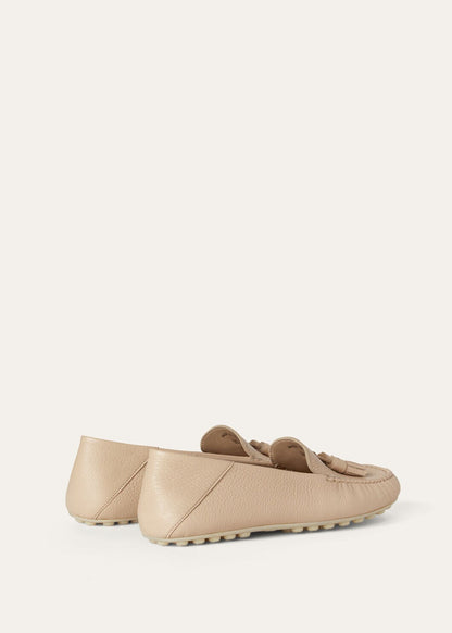 Mokassins Dot Sole Walk aus zimtfarbenem Wildleder Damen