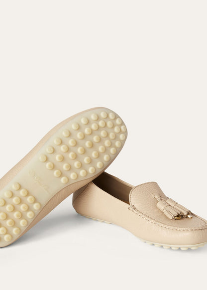 Mokassins Dot Sole Walk aus zimtfarbenem Wildleder Damen