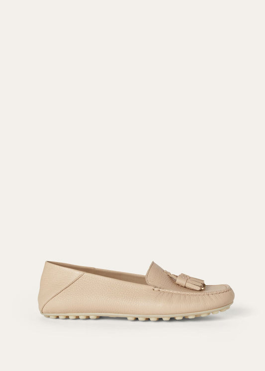 Dot Sole Walk moccasins in cinnamon suede for women