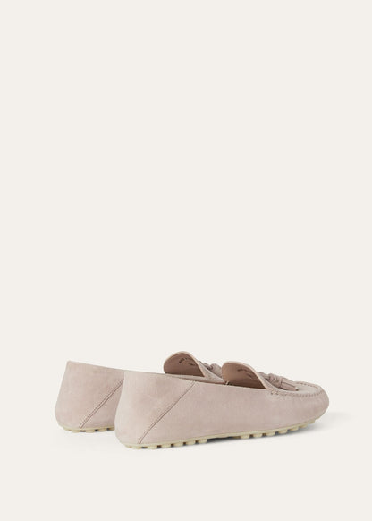 Mocassini Dot Sole Walk in camoscio rosa donna