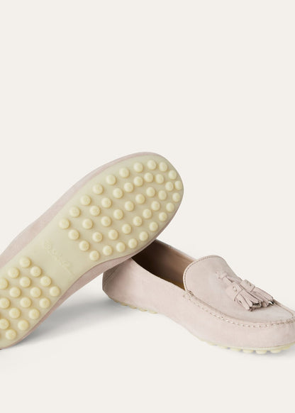 Mocassini Dot Sole Walk in camoscio rosa donna