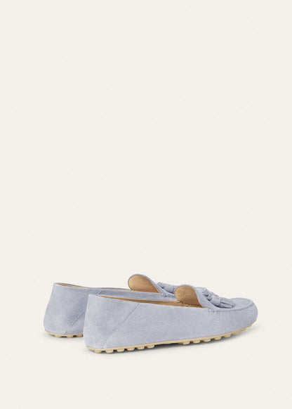 Mokassins Dot Sole Walk aus zirkonfarbenem Wildleder Damen