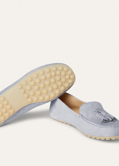 Mokassins Dot Sole Walk aus zirkonfarbenem Wildleder Damen