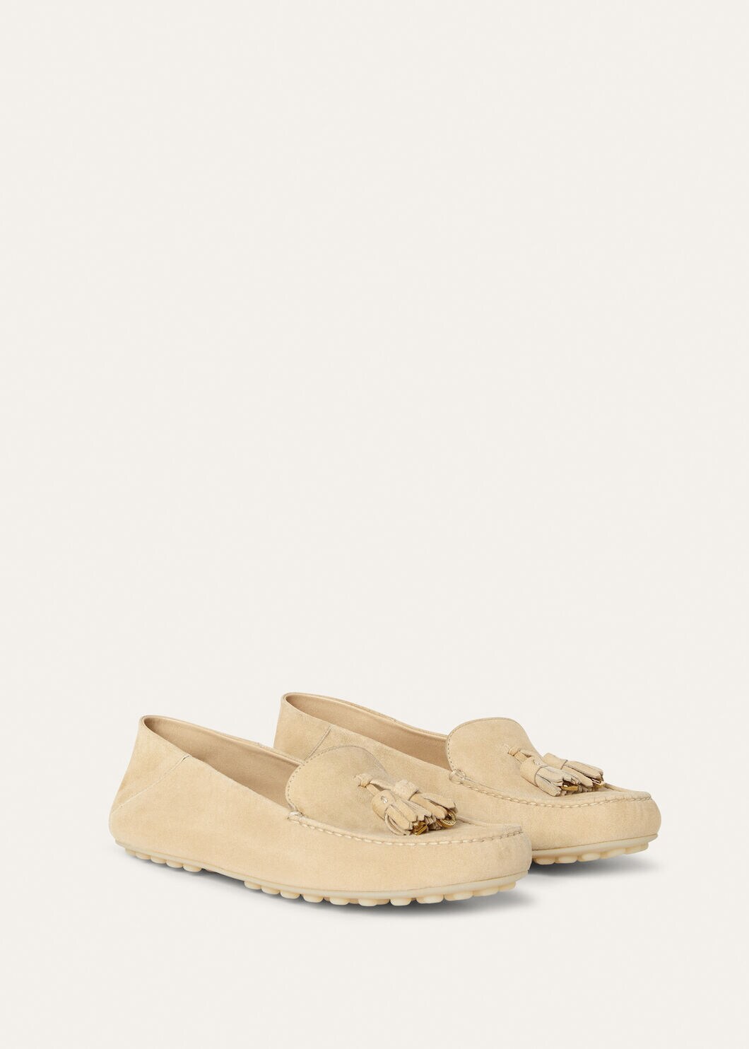 Mokassins Dot Sole Walk aus melonpanfarbenem Wildleder Damen