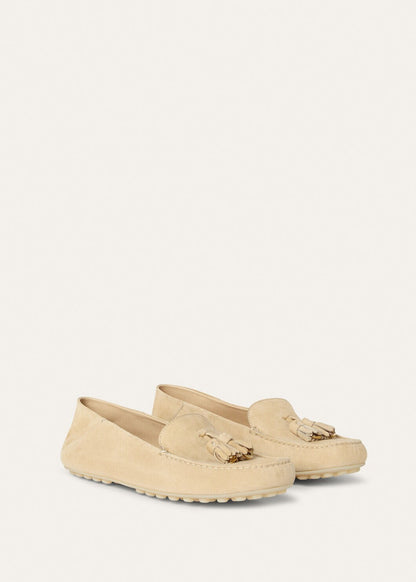 Mokassins Dot Sole Walk aus melonpanfarbenem Wildleder Damen