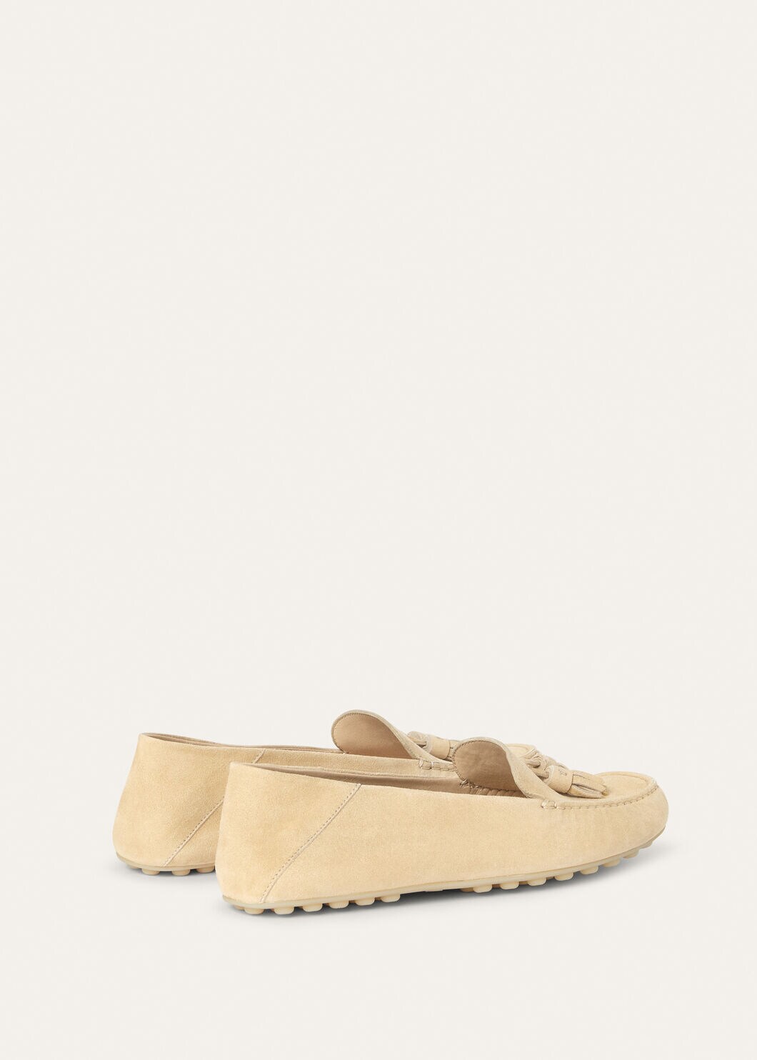 Mokassins Dot Sole Walk aus melonpanfarbenem Wildleder Damen