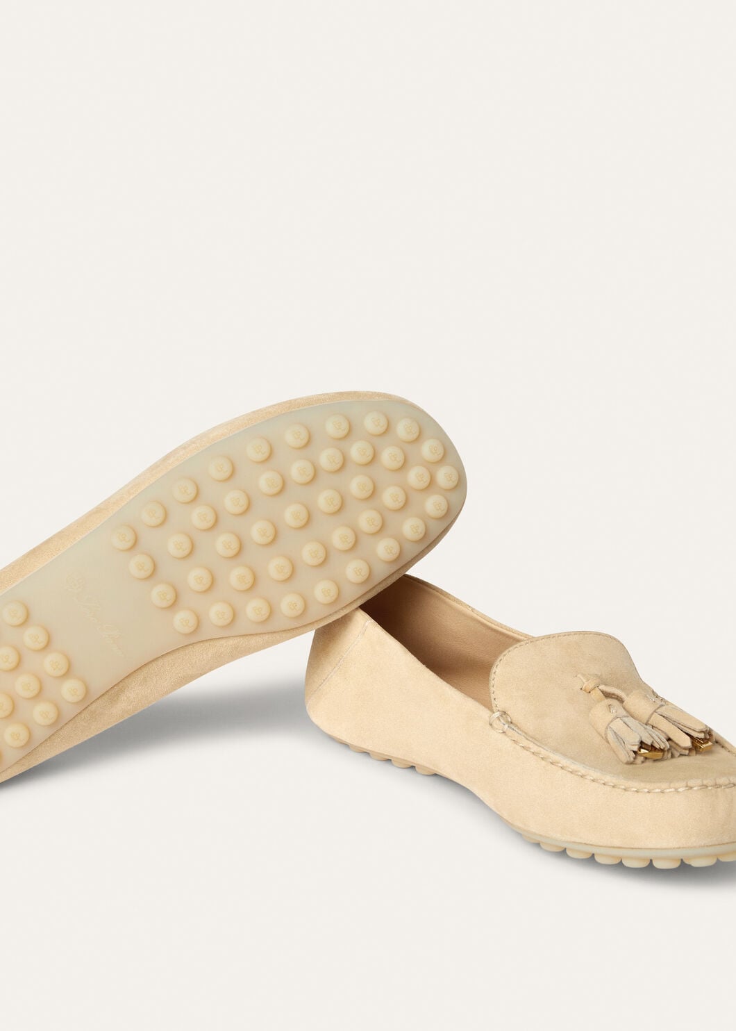 Mokassins Dot Sole Walk aus melonpanfarbenem Wildleder Damen