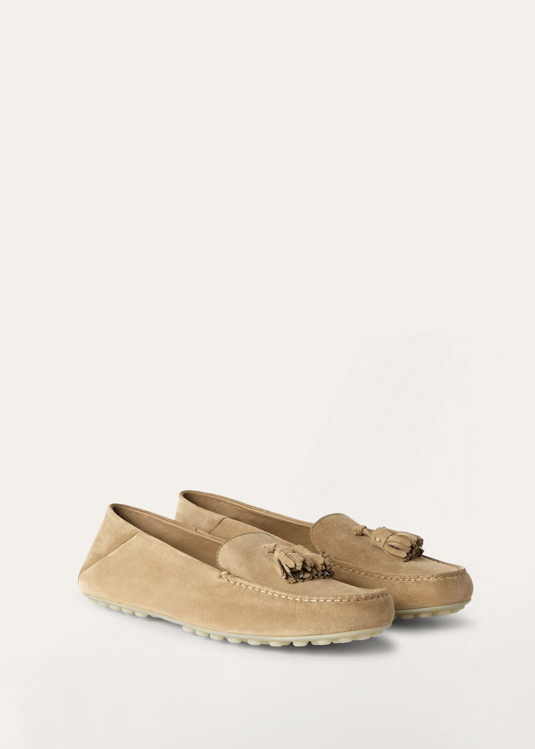 Moccasins Dot Sole Walk in beige suede women