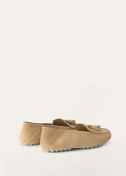 Moccasins Dot Sole Walk in beige suede women