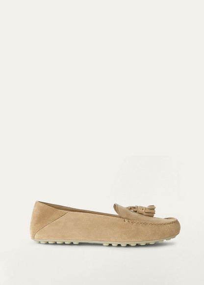Moccasins Dot Sole Walk in beige suede women