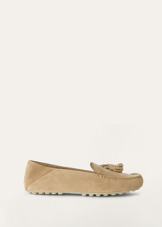 Moccasins Dot Sole Walk in beige suede women