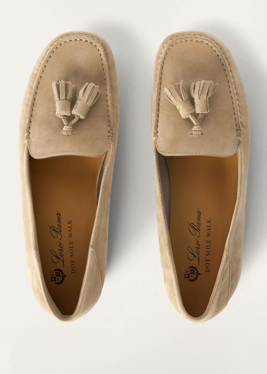 Moccasins Dot Sole Walk in beige suede women