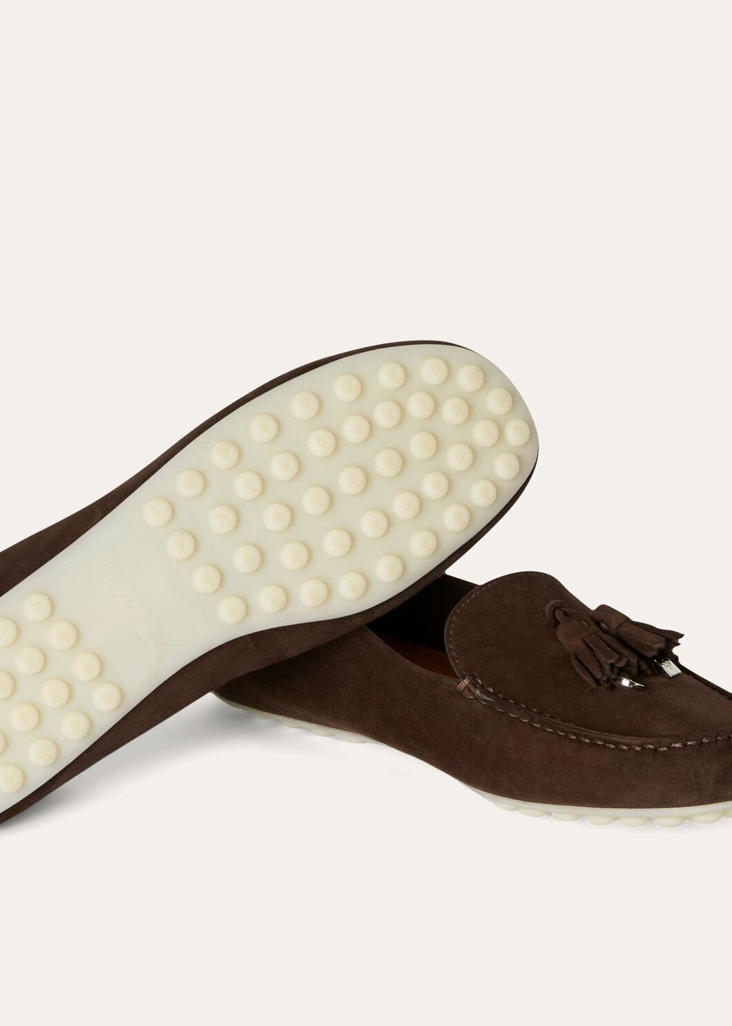 Mocassini Dot Sole Walk in camoscio marrone cioccolato donna