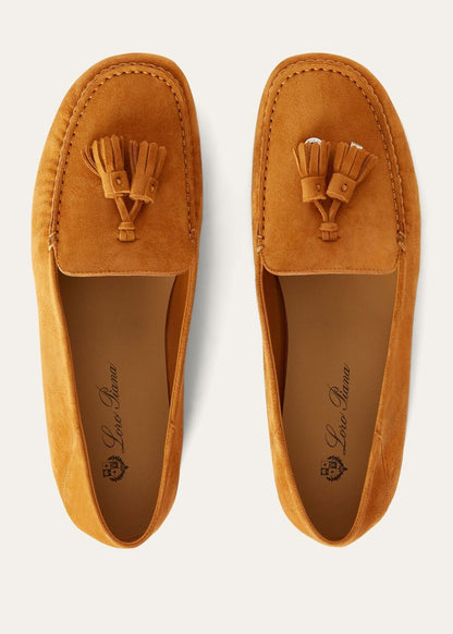 Mocassini Dot Sole Walk in camoscio arancione donna
