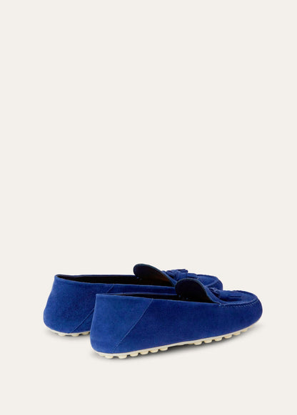 Moccasins Dot Sole Walk in blue suede women