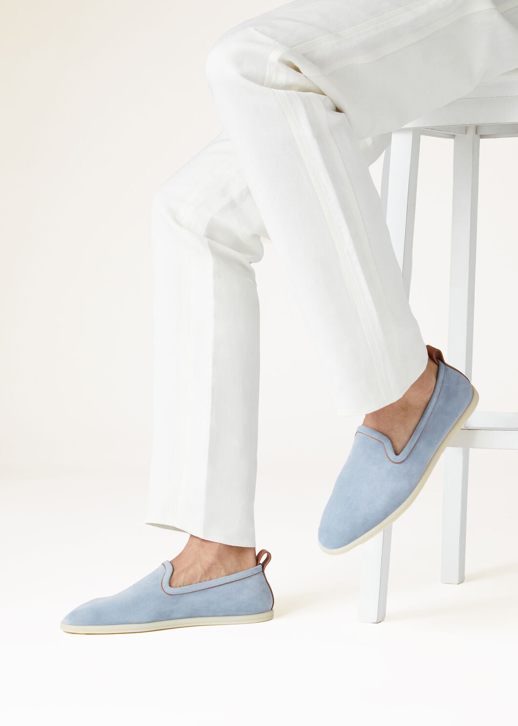 Venice Walk moccasins in dusty grey suede for men