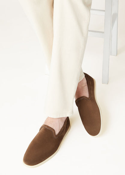 Venice Walk moccasins in brown suede for men
