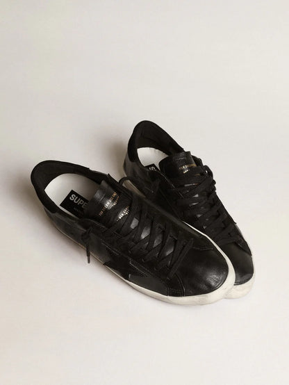 Super-Star in nappa with star and suede heel