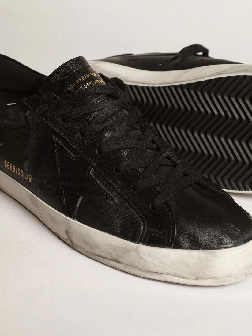 Super-Star in nappa with star and suede heel