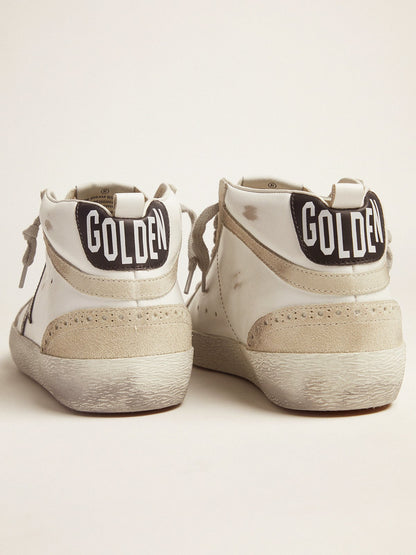 Mid Star white with black star