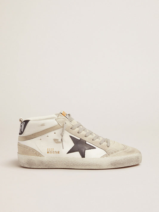 Mid Star white with black star