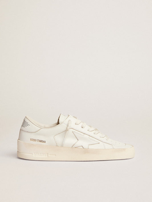 Stardan in white leather
