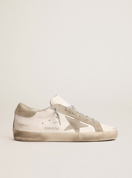 Super-Star with star and heel in grey suede