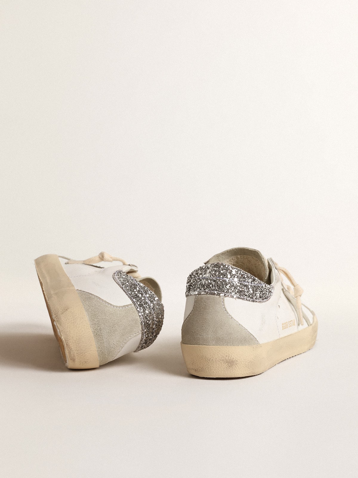 Super-Star with grey star and silver glitter on the heel