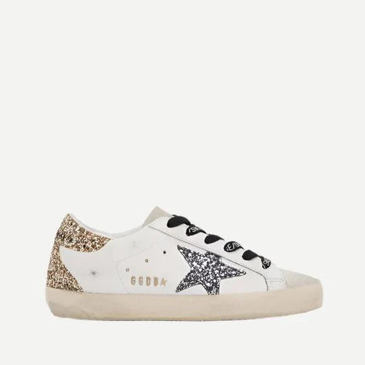 Super-Star with gold and grey glitter