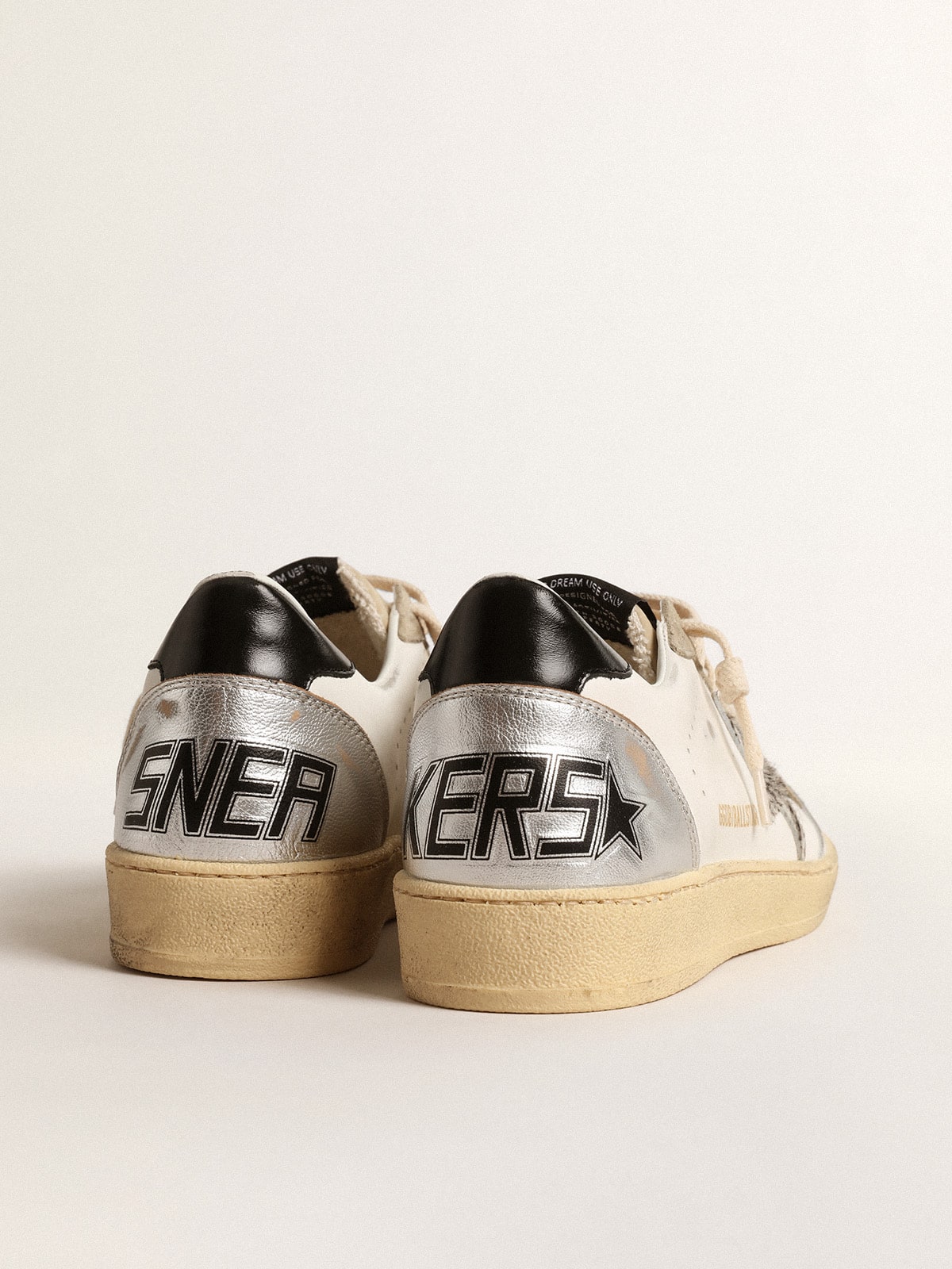 Zebra star and metallic leather insert