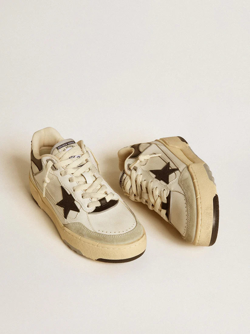 Forty2 for with textured star in black TPU and heel in black leather