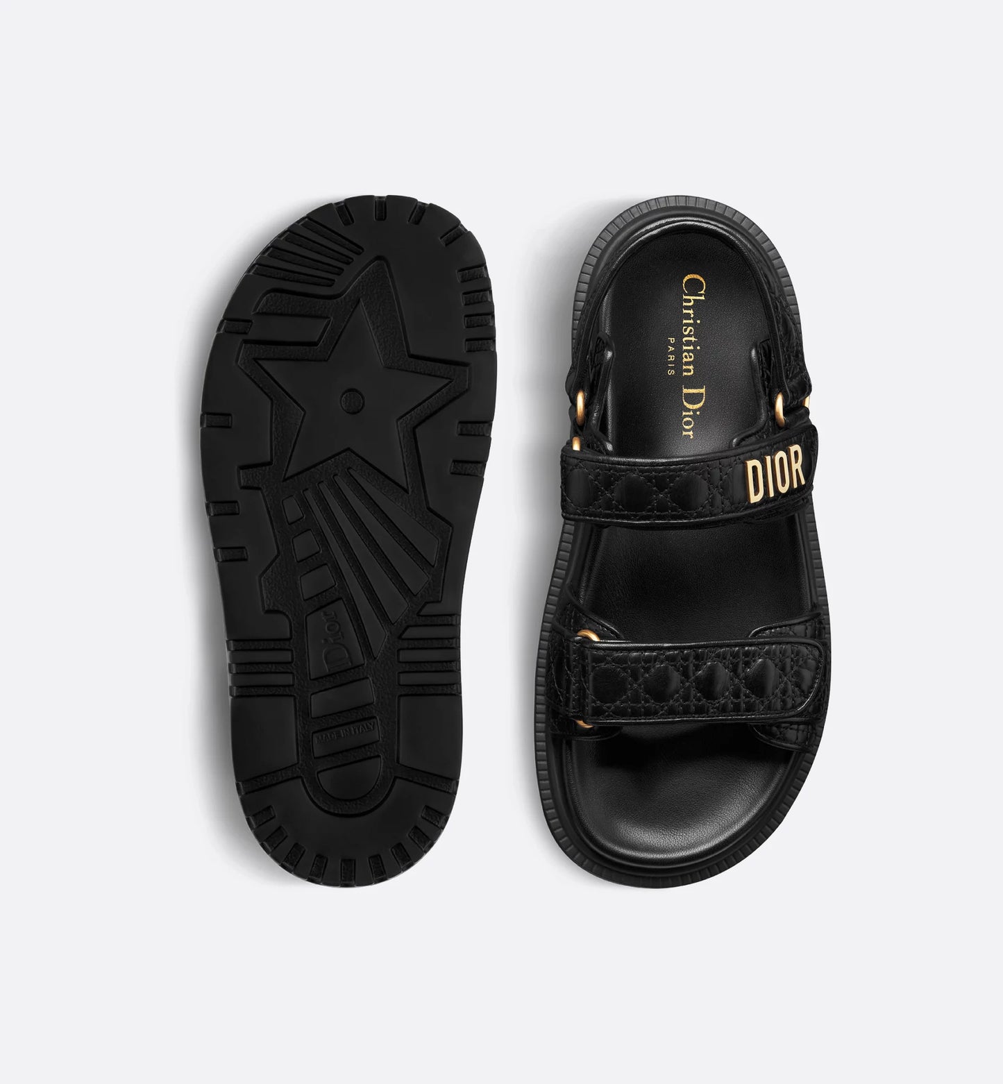 Dioract Sandal Black Calfskin