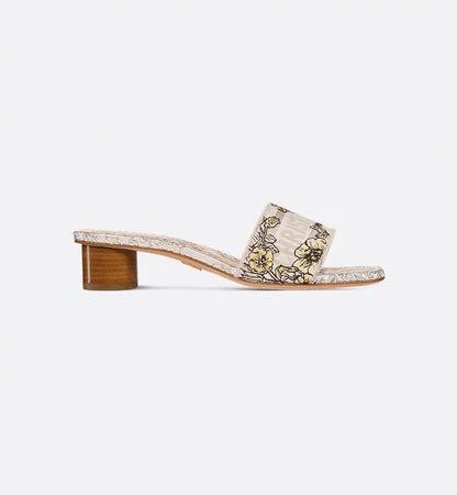 Dway heeled sandal with millefiori pattern gold 