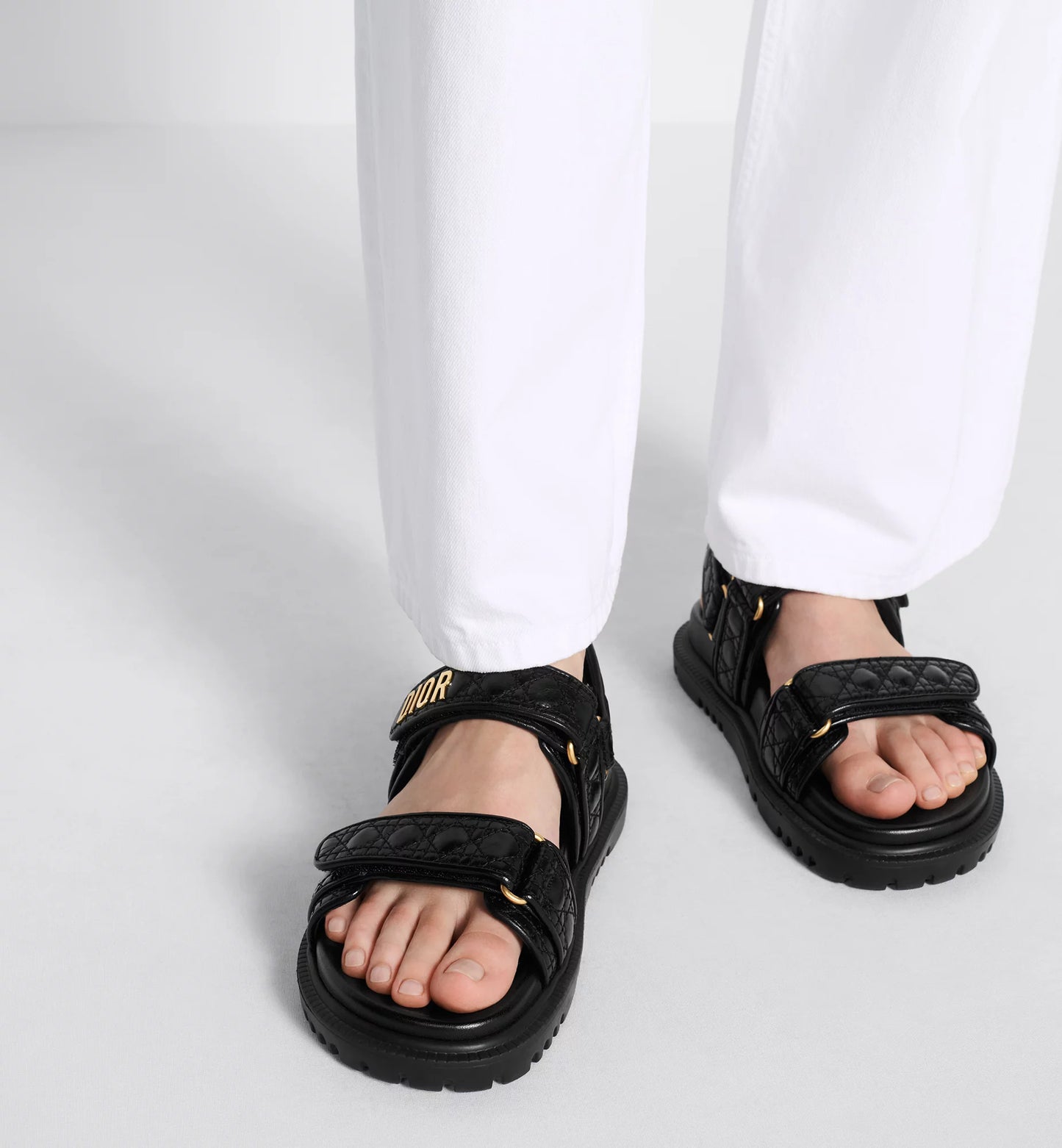Dioract Sandal Black Calfskin