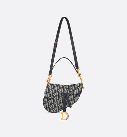 Saddle Bag Jacquard Dior Oblique Blue